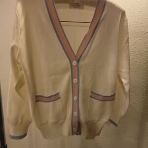 Cream Cardigan Sweater